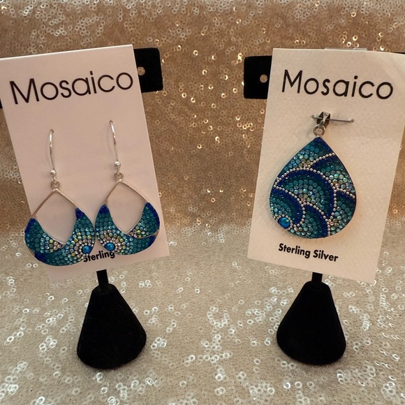 NWT Mosaico Austrian Crystal & Pearl necklace, and earrings 💕💕new line! - Picture 5 of 10